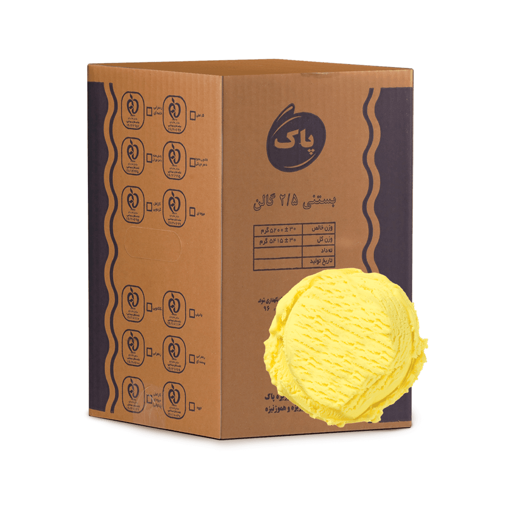 بستنی   2.5 گالن زعفرانی  5200 گرم