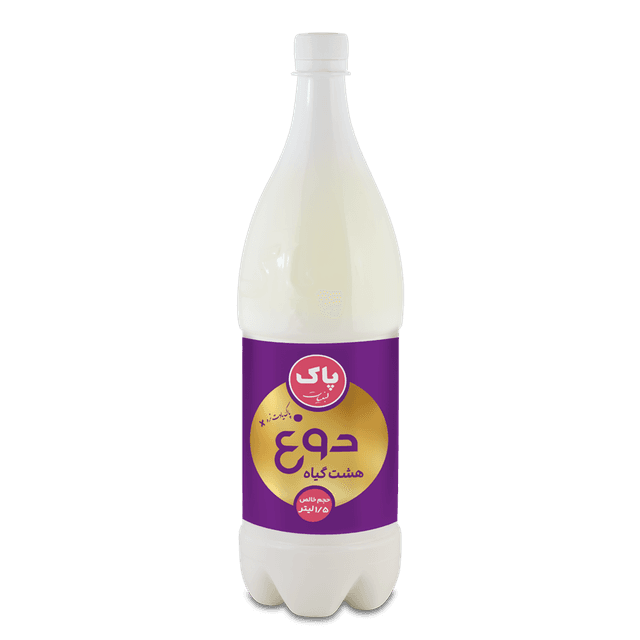 دوغ   بدون گاز، هشت گیاه پت 1/5 کیلو ، پاک آرا