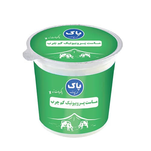 ماست   کم چرب پروبیوتیک لیوانی 900گرم ، پاک