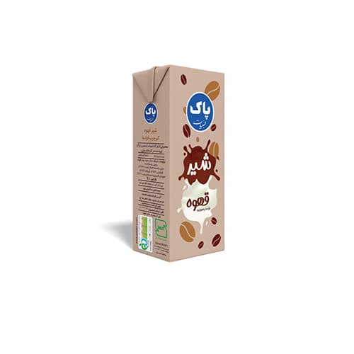 شیر استریل قهوه چهارگوش 200سی سی ، پاکسار