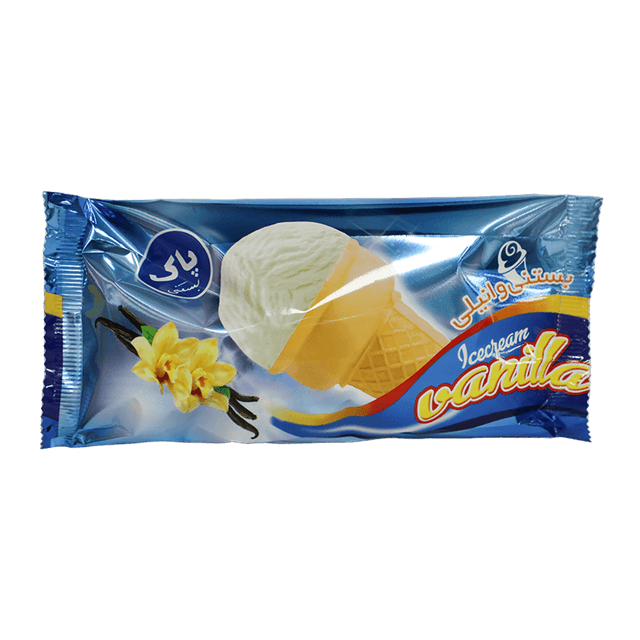 بستنی قیفی رپ وانیل 75گرم