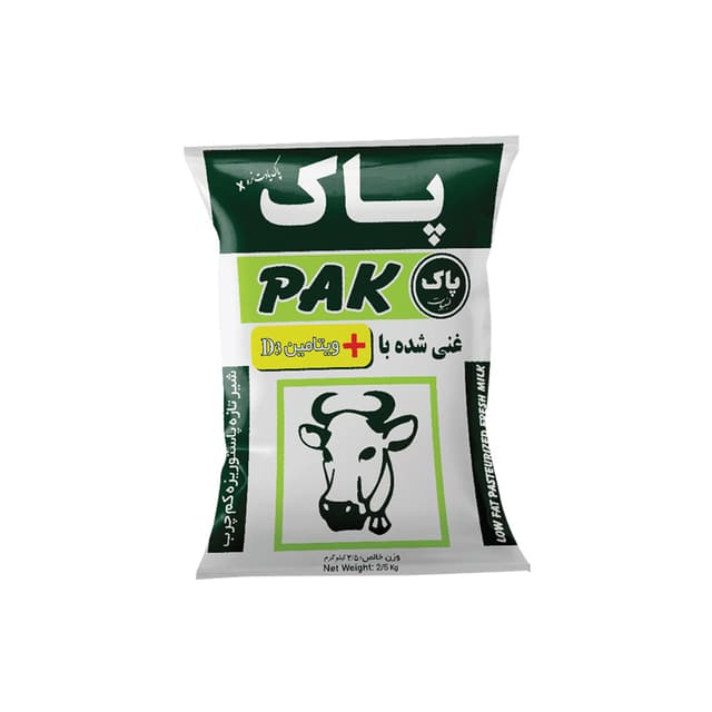 شیر پاستوریزه کم چرب ویتامینD نایلون 800گرم ، پاک